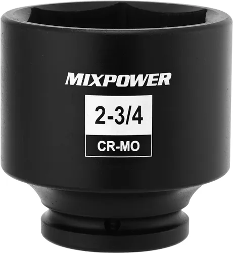 Vista 10 de MIXPOWER Zócalo de impacto poco profundo de 3/4", 1.181 in, CR-MO, métrico, 6 puntos, tuerca de eje de grado de impacto para una fácil extracción
