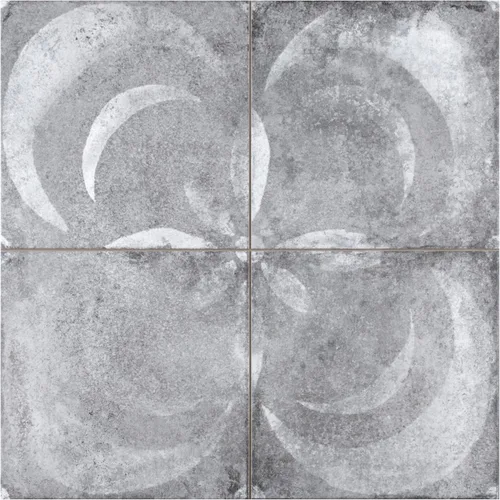 Merola Tile Kings Vendome Gris 17-3/4" x 17-3/4" - Azulejo de porcelana para piso y pared