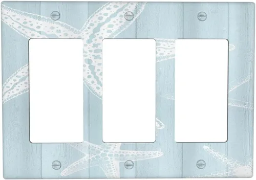 Vista 123 de Cubierta de placa de pared dispositivo duplex de 1 banda de mármol abstracto en arte interruptor de luz de salida eléctrica de cara fluida azul