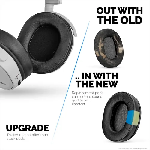 Vista 8 de Almohadillas de gel para juegos SteelSeries Arctis 1, Arctis 3, Arctis 5, Arctis 7, Arctis 9X, Arctis Pro y Arctis Prime Earpads para auriculares