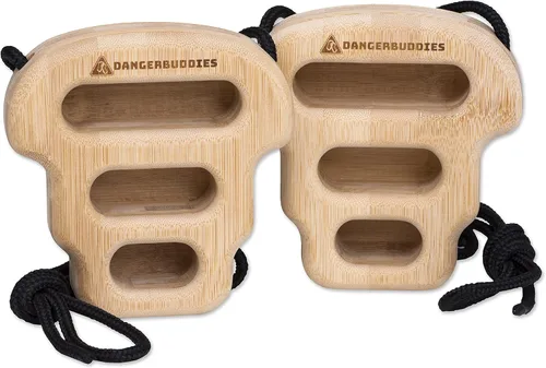 Danger Buddies Tableros colgantes de bambú eco-fuertes: diapasones portátiles de madera para escalada en roca