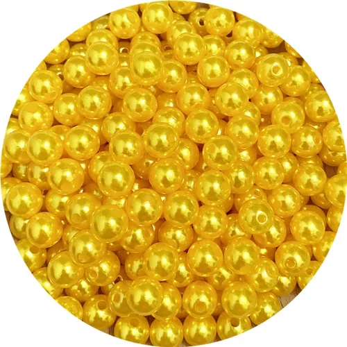 Vista 40 de 800 cuentas de perlas de 0.236 pulgadas (0.236 in) de satén redondas sueltas de plástico para hacer joyas, aretes, pulseras, collares, llaveros