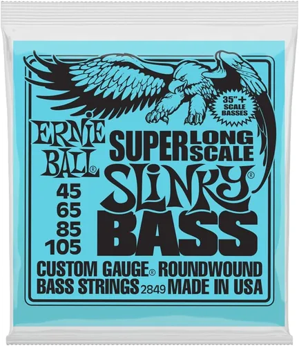 Vista 2 de Ernie Ball Cuerdas de guitarra bajo de níquel Slinky de 5 cuerdas, calibre 45-130 (P02850)
