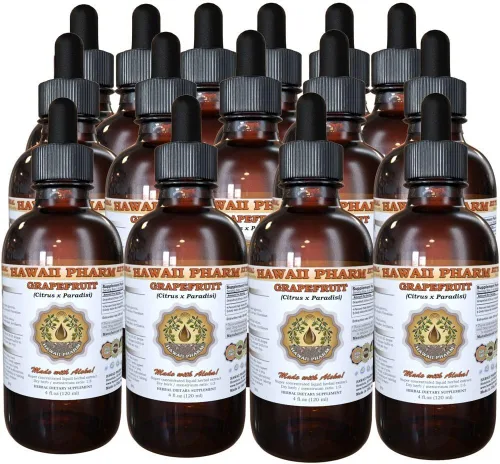 Vista 9 de Hawaii Pharm Extracto líquido de pomelo, pomelo (Citrus x paradisi) Suplemento de tintura de cáscara seca, 4 onzas