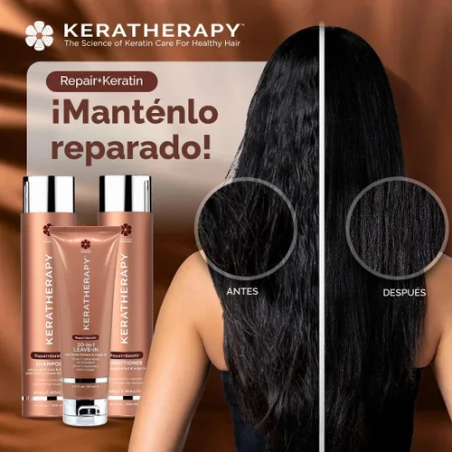Vista 8 de KERATHERAPY Keratin Infusion Repair Conditioner, 10.1 fl. oz., 10.1 fl oz - Repara el cabello seco, dañado o encrespado con extracto de caviar