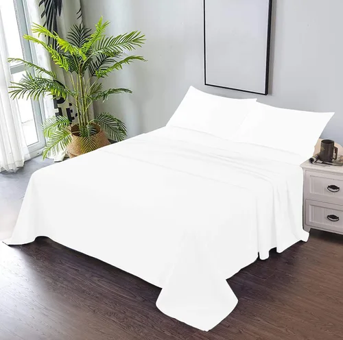 Vista 15 de TBM 1PC Solid Flat Sheet Smooth Touch Hotel Quality 100% Egyptian Cotton Perfectly Fit for Oversize and Extra Height Bed Solid 600 Thread Count