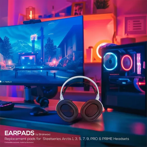 Vista 7 de Almohadillas de gel para juegos SteelSeries Arctis 1, Arctis 3, Arctis 5, Arctis 7, Arctis 9X, Arctis Pro y Arctis Prime Earpads para auriculares