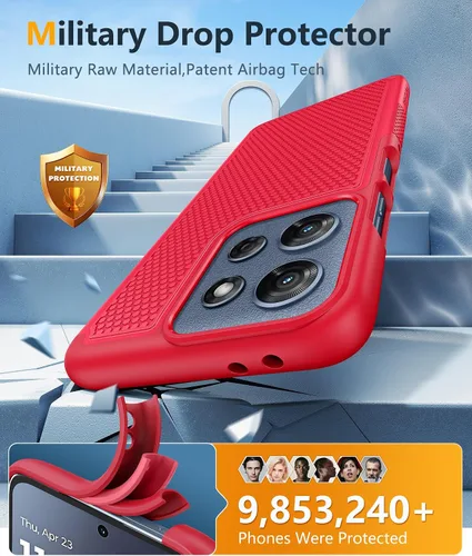 Vista 826 de FNTCASE Funda para iPhone 17 Pro: Fundas delgadas translúcidas de color azul claro compatibles con MagSafe, protección completa de la cámara