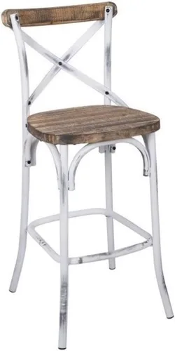 Vista 11 de Acme Zaire Taburete de bar sin brazos con asiento de madera en cielo antiguo y roble antiguo