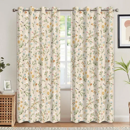 Vista 17 de Cortinas opacas 52 x 84 pulgadas, 2 paneles con aislamiento térmico y oscurecimiento, cortinas de ojal para ventanas para dormitorio y sala de estar