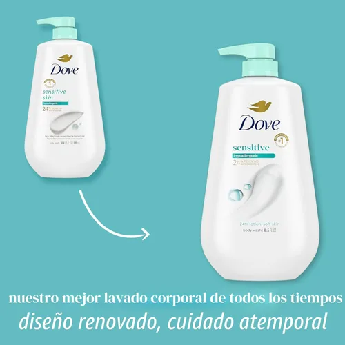 Vista 3 de Dove gel de baño, Sensitive Skin, 34 oz