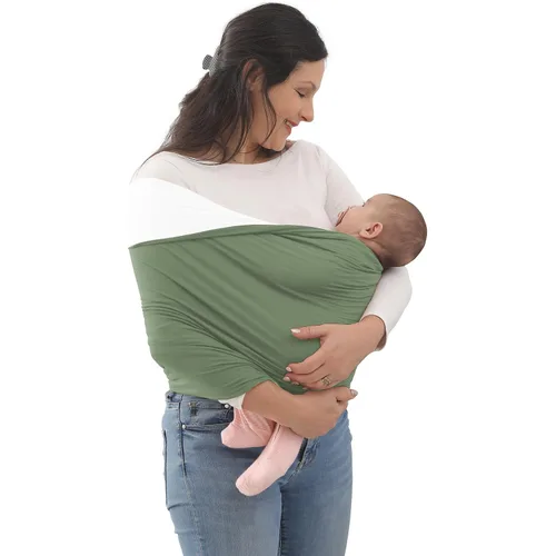 Vista 10 de Portabebés con Fular Reversible, Confortable para Vincular, Suave y Elástico para Bebés y Lactantes, Perfecto Portabebés con Fular para Recién