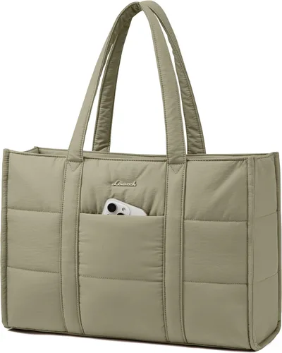 Vista 12 de LOVEVOOK Bolsa para laptop para mujer, bolsa de mano acolchada para el trabajo, maletín grande de computadora de 15.6 pulgadas para profesores