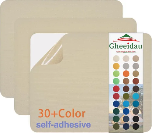 Vista 21 de Parche de reparación de lienzo de 9 x 11 pulgadas, 3 piezas, impermeable, parche de reparación de tela autoadhesiva para tiendas de campaña