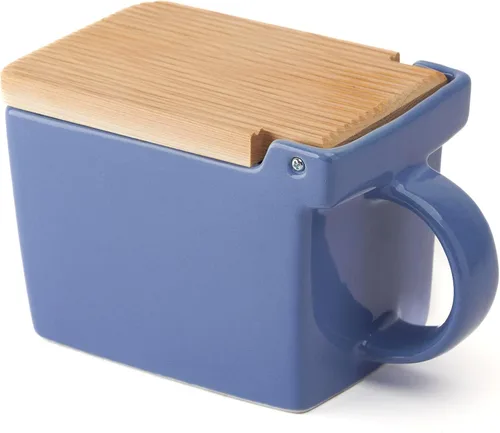 Zero Japan Bee House - Caja de Sal Premium con Tapa de Hinoki - Recipiente para Sal Marina y Especias - Elegante Despensa para Encimera de Cocina -