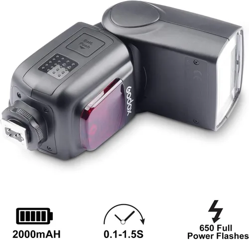Vista 4 de GODOX V860II-N Kit I-TTL GN60 2.4G HSS 1/8000s batería de iones de litio cámara flash Speedlite luz compatible con D800 D700 D7100 D5200 D300 D300S