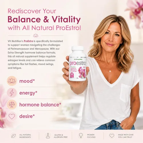 Vista 2 de ProEstro pastillas de estrógeno para mujer. Suplemento de hormonas femeninas para equilibrio