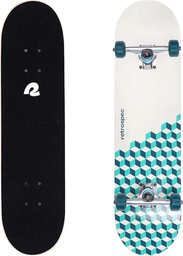 Vista 9 de Retrospec Alameda - Patineta completa Tablero de madera de arce canadiense con ejes de aleación de aluminio de 5.5 pulgadas para desplazamiento