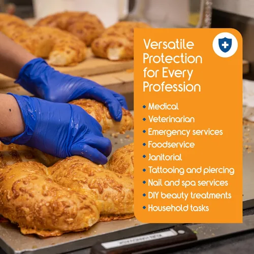 Vista 5 de Inspire Cobalt Blue Nitrile Disposable Gloves 4.5 Nitrile Safety Medical Exam Cooking Cleaning Disposable Gloves