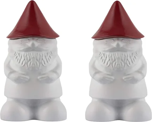 TIKI Paquete de 2 antorchas decorativas de mesa de gnomo, para iluminación al aire libre en patio, patio trasero, 7 pulgadas, rojo y blanco, 1120166