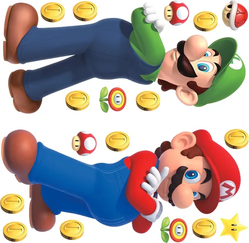 Vista 5 de RoomMates RMK5223GM Super Mario, Luigi y Mario Adhesivos para pared, pelar y pegar