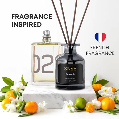 Vista 2 de SNSE Escentric - Juego de difusor de varillas perfumadas, difusor de varillas prémium para el hogar con varillas difusoras, aroma de regalo lujoso