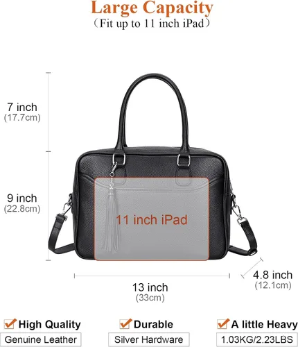 Vista 5 de Over Earth Bolso de mano de cuero para mujer, bolso de hombro con asa superior