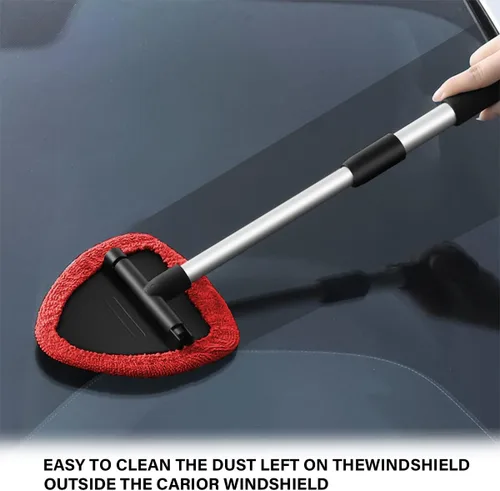 Vista 6 de Herramienta de limpieza de parabrisas, limpiador de ventanas de automóvil con 4 almohadillas de microfibra lavables y reutilizables, kit de limpieza
