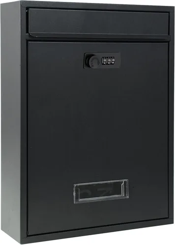 Buzones para exteriores, buzón de seguridad con bloqueo de montaje en pared con cerradura de combinación y 3 juegos de números de buzón, buzón de