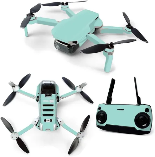 Vista 10 de MightySkins Skin para DJI Mavic Mini Drone Quadcopter portátil - Azul sólido Cubierta protectora de vinilo duradera y única Fácil de aplicar