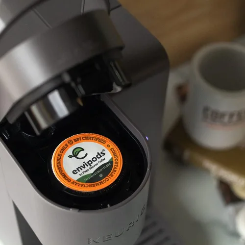 Vista 8 de Fresh Roasted Coffee, Envipods compostables, mezcla de desayuno, Kosher, tostado ligero, 12 unidades, para cafeteras Keurig K Cup No
