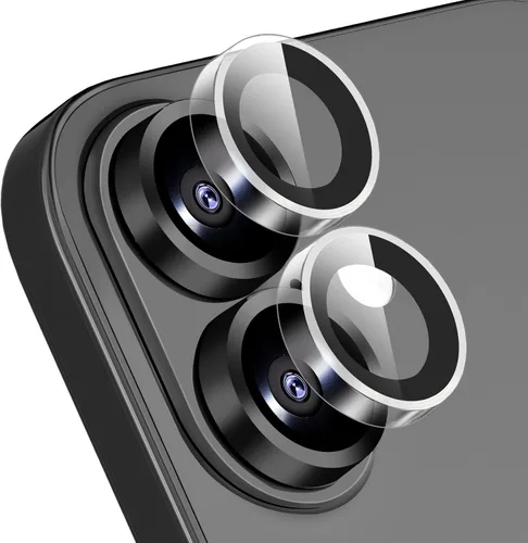 Vista 16 de Paquete de 2X2 Protector de Lente de Cámara para iPhone 17, iPhone 16 Plus/ 16 Protector de Pantalla de Lente de Vidrio Templado Cubierta de Cámara