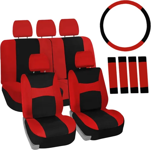 Vista 13 de FH Group Fundas de Asientos de Coche Juego Completo de Tela, Combo de Ajuste Universal, Fundas de Asientos Automotrices Lavables, Fundas de Asientos