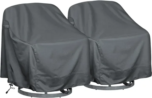 Vista 20 de Fundas impermeables para sillas de patio, 600D Oxford, fundas para muebles de exterior con revestimiento de PVC, a prueba de decoloración UV