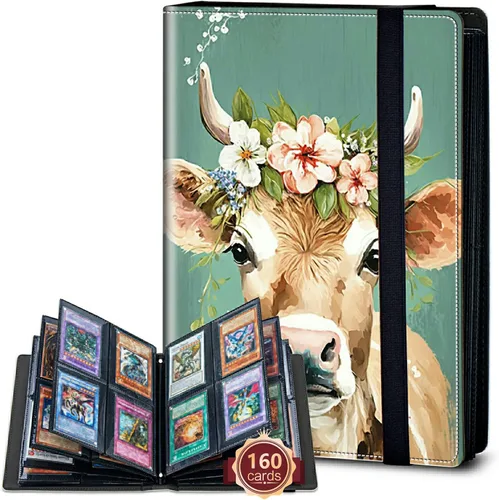 Vista 76 de Rossy Carpeta para tarjetas de 4 bolsillos, 400 tarjetas, carpeta de colección de tarjetas, álbum de tarjetas de doble cara, tarjetero para tarjetas