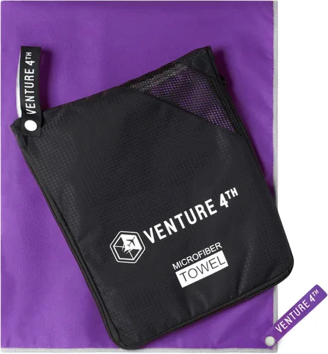 Vista 10 de VENTURE 4TH Toalla de Viaje de Secado Rápido - Toallas de Microfibra Ultra Suaves de Secado Rápido - Esencial para Camping, Mochileros, Yoga