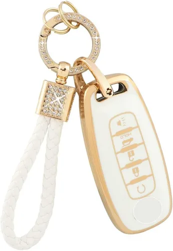 Vista 24 de PIFOOG Funda para llavero Mitsubishi, accesorios Outlander Lancer Mirage, carcasa protectora para llaves de coche, cubierta completa, llavero