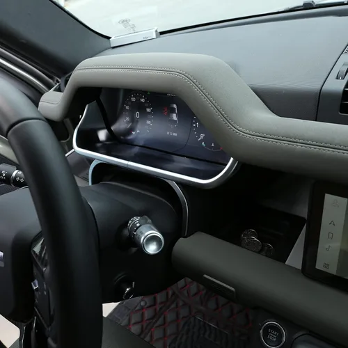 Vista 6 de YIWANG Cubierta del panel de instrumentos, marco de exhibición, accesorios interiores para Land Rover Defender 90 110 2020-2022