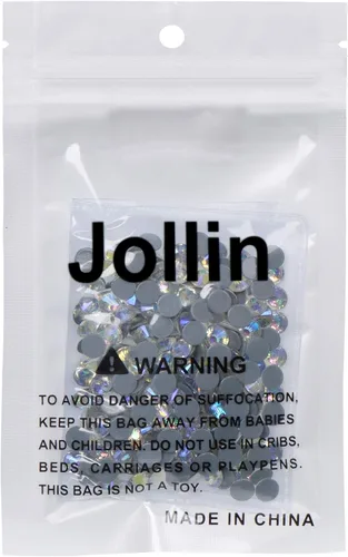 Vista 202 de Hot Fix - Diamantes de imitación de cristal con parte trasera plana, gemas de diamantes de 0.089 pulgadas (6ss 2880 piezas, Jet AB)