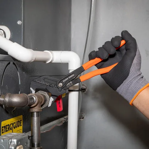 Vista 5 de Klein Tools D53102KIT Juego de llaves de alicates ajustables, alicates compactos de mandíbula lisa paralela de alto apalancamiento, 7 pulgadas y 10