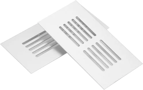 Vista 6 de Geesatis Cubiertas de ventilación para piso, gabinete, pared, techo – Rejilla de aluminio resistente a la oxidación con tornillos, paquete de 2