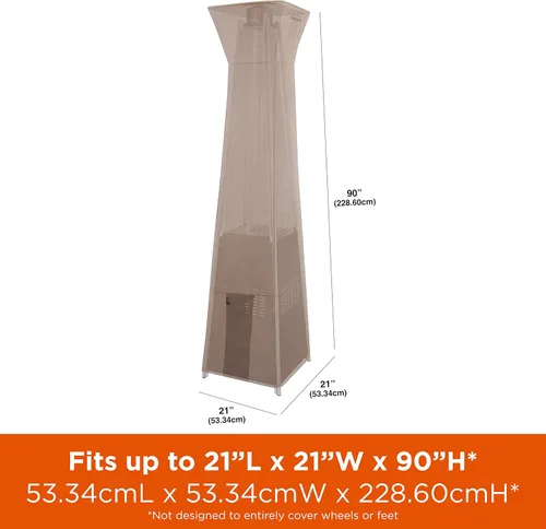 Vista 2 de Funda moderna para calentador de patio, impermeable y resistente a la intemperie.