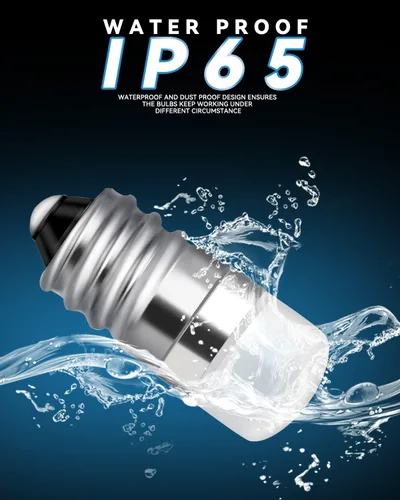 Vista 4 de Keiurot Bombilla LED 1487 1447 1446 1449 E10 con número de casa, luces de dirección de 10 V-30 voltios, bombillas de tren, bombilla de linterna, luz