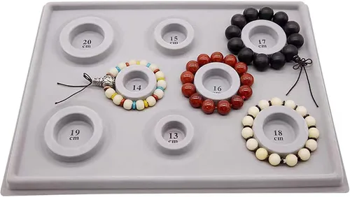 SXDMHYB Tablero de diseño de cuentas, bandeja de producción de joyas de bricolaje, tablero de cuentas flocadas para pulseras, cuentas de collar,