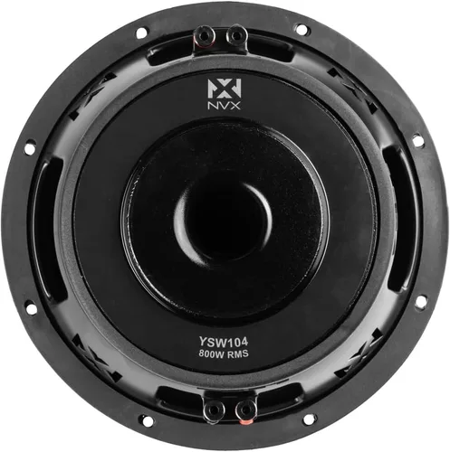 Vista 9 de NVX YSW102 1600W Peak (800W RMS) Subwoofer para coche de la serie Y de 10 pulgadas dual de 2 ohmios