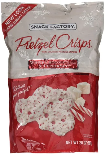 Snack Factory Pretzel Crisps sabor chocolate blanco y menta (GRANDE bolsa de 20 onzas)