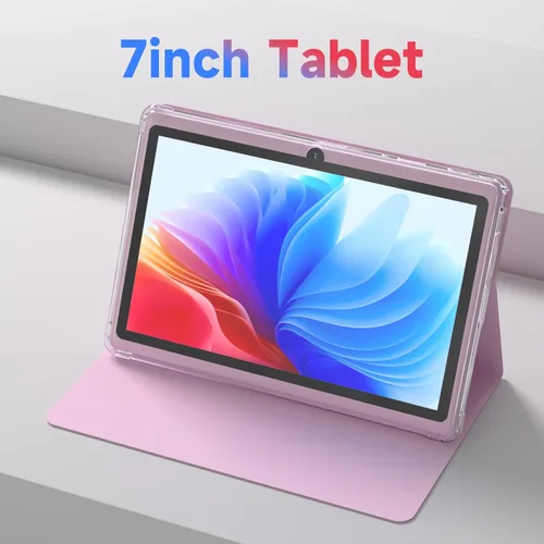 Vista 2 de Tablet Android 14 de 7 pulgadas con estuche, 8 GB de RAM 32 GB de ROM 1 TB expandible, tablet PC con procesador Quad-Core, pantalla IPS de 1024 x