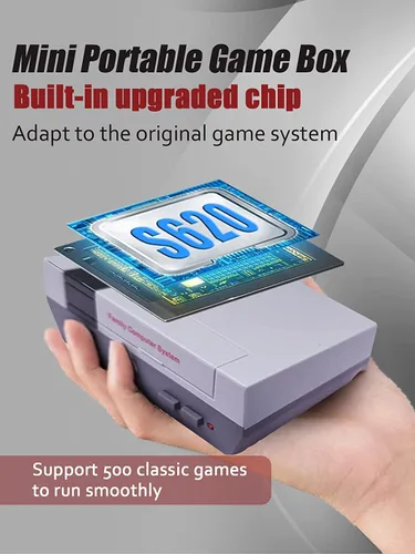 Vista 5 de Classic Edition Mini Retro Game Console,AV Output Plug & Play Classic Mini Video Games, Built-in 620 Games with 2 Classic Controllers, Birthday