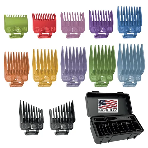 Wahl Clipper 3291-100 - Kit de organización de protección de accesorios originales Secure-Fit™ con peines guía de cortapelos Color Pro, kit de