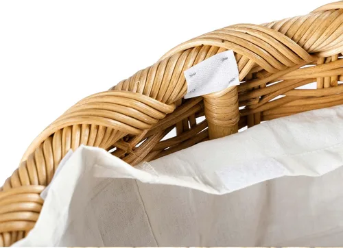 Vista 8 de The Basket Lady Cesto redondo de mimbre Cesto de mimbre para ropa sucia anidado juego de 2 piedras arenisca